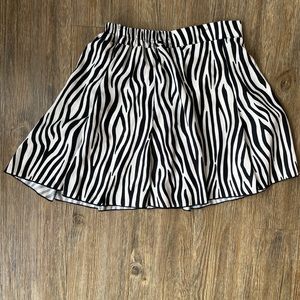 Zebra print skort